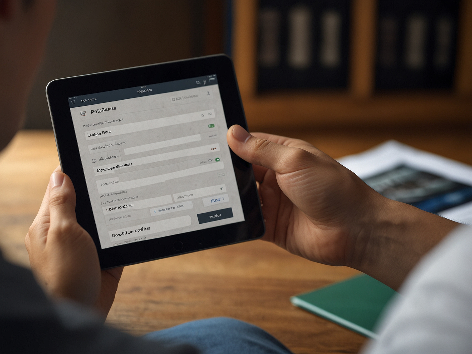 Usuario registrándose en la plataforma